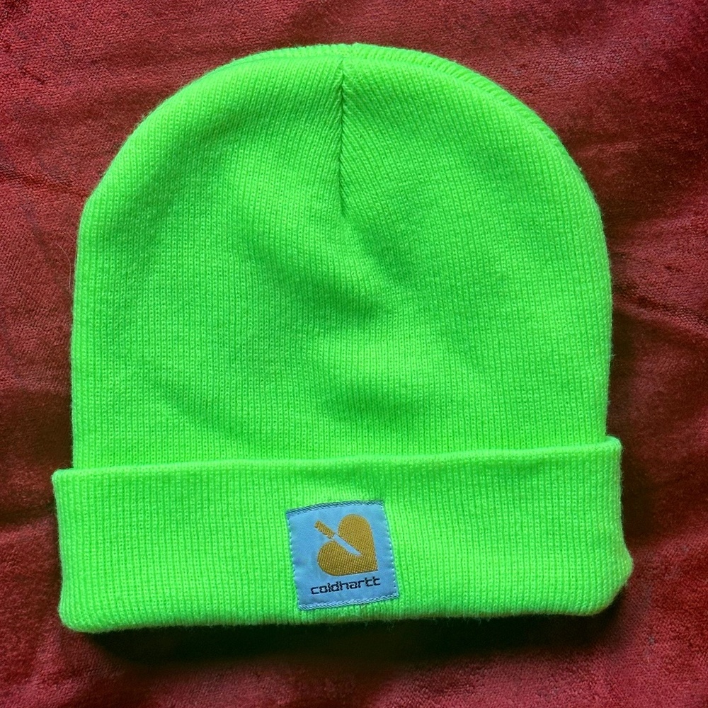 Neon green beanie
